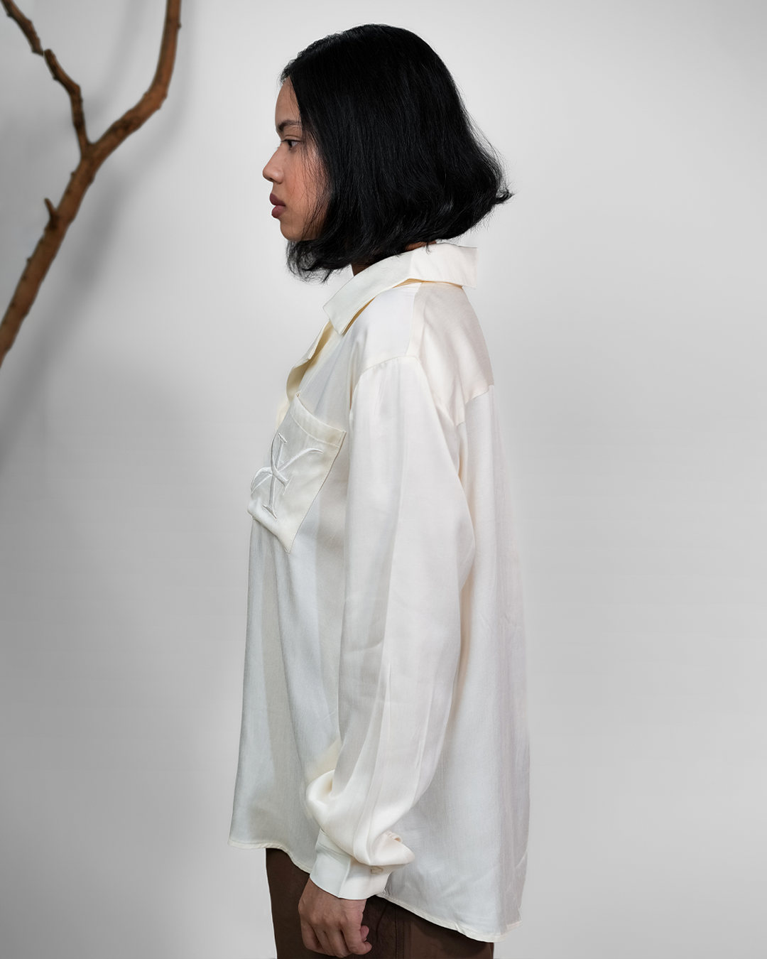 SERENE RELAXED SHIRT [WOMEN]-IVORY PEARL