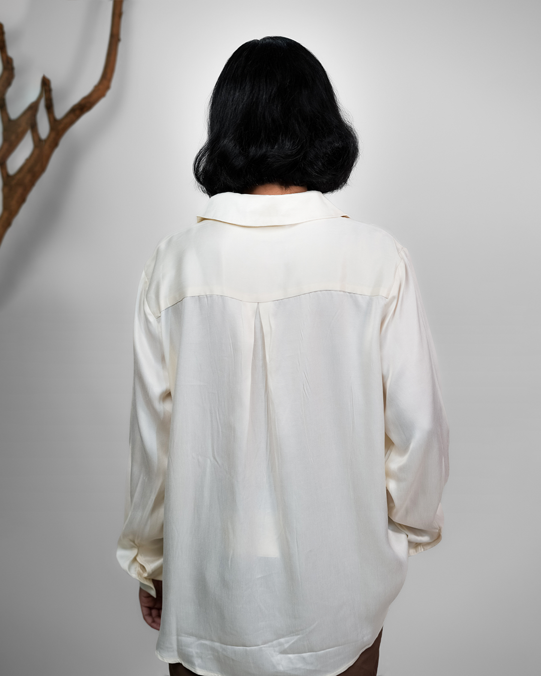 SERENE RELAXED SHIRT [WOMEN]-IVORY PEARL
