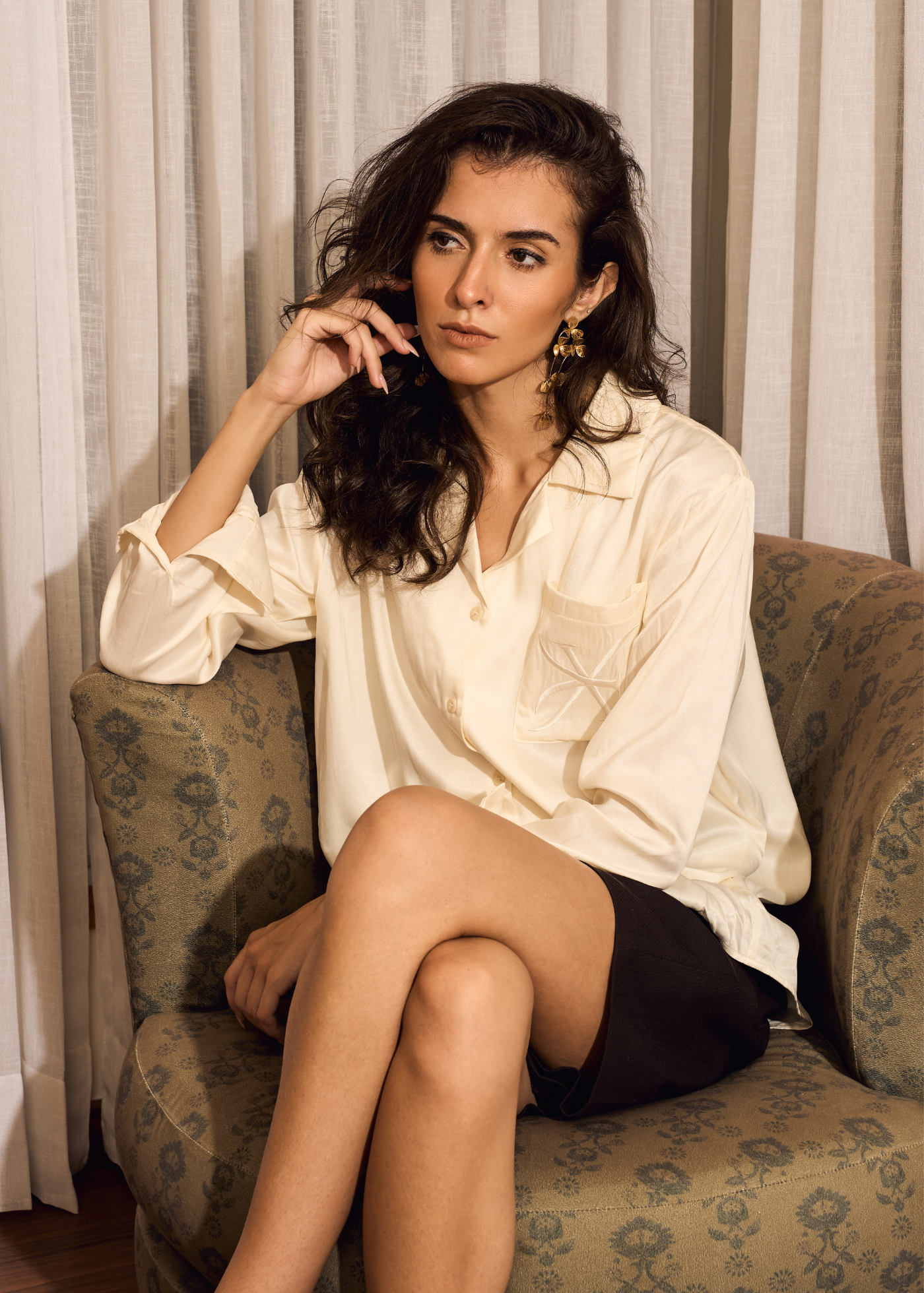 SERENE RELAXED SHIRT [WOMEN]-IVORY PEARL