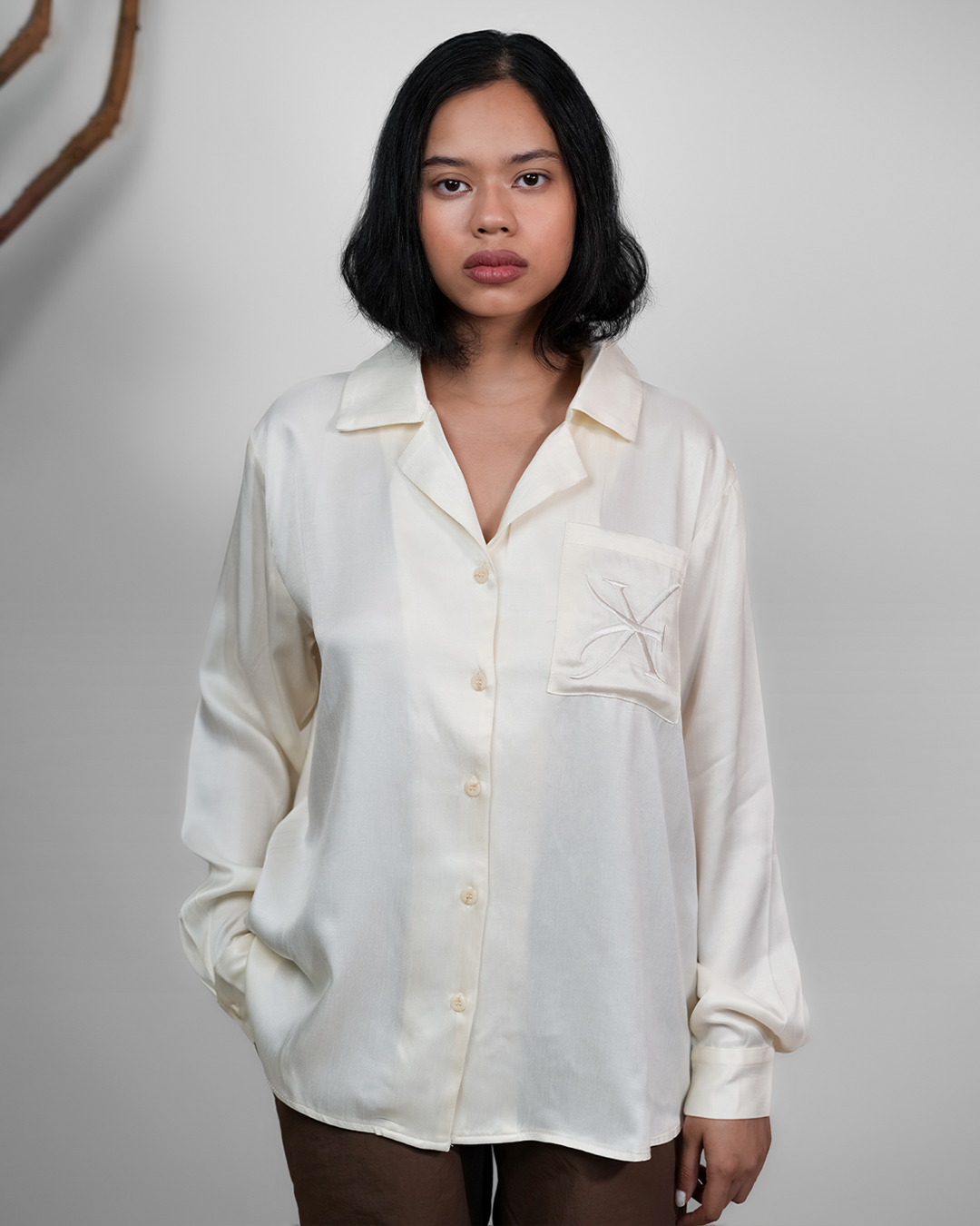 SERENE RELAXED SHIRT [WOMEN]-IVORY PEARL