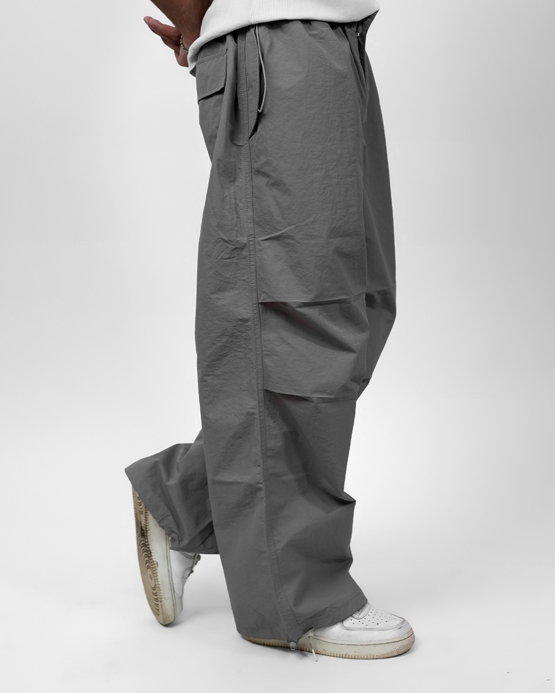 PIVOT PARACHUTE PANTS X CARGOS [UNISEX] – AESTHETIC GREY
