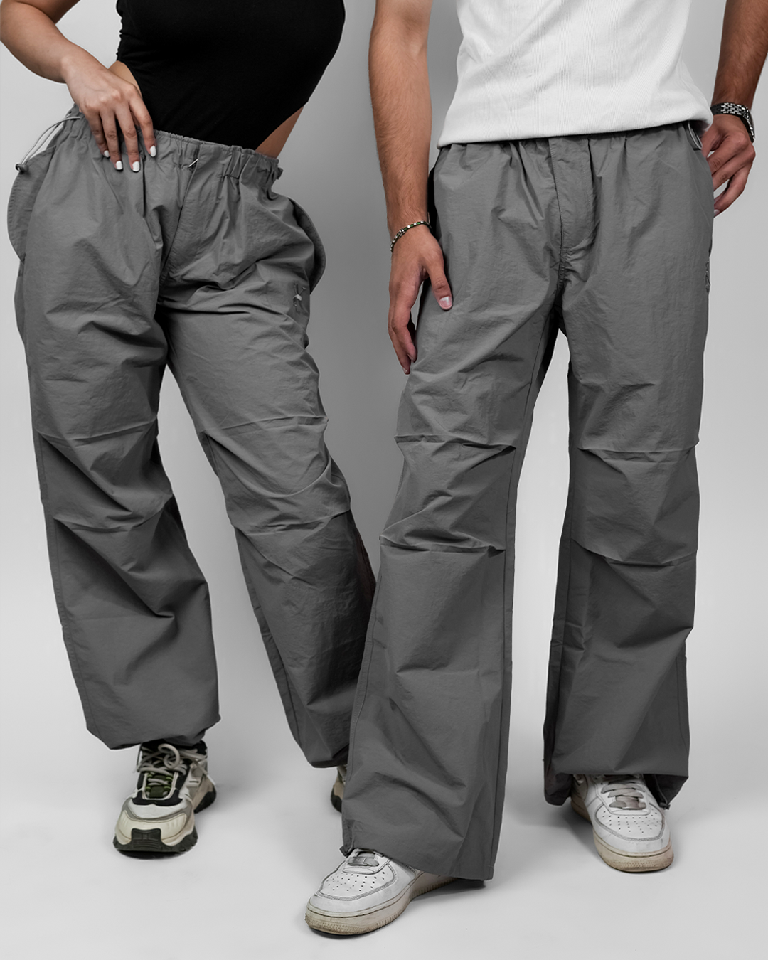 PIVOT PARACHUTE PANTS X CARGOS [UNISEX] – AESTHETIC GREY