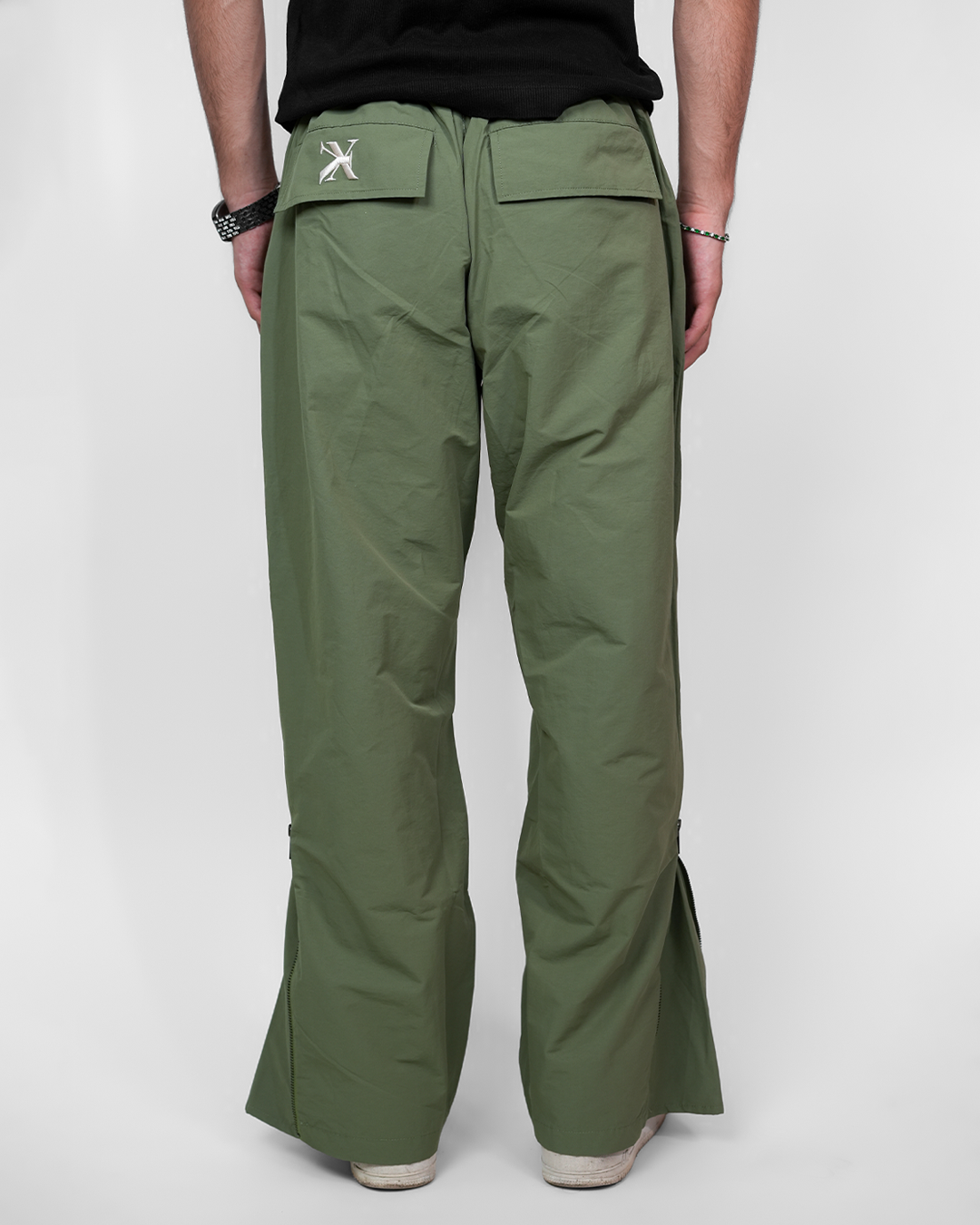 ZIPLINE WING PARACHUTE PANTS X CARGOS [UNISEX]-MATCHA GREEN