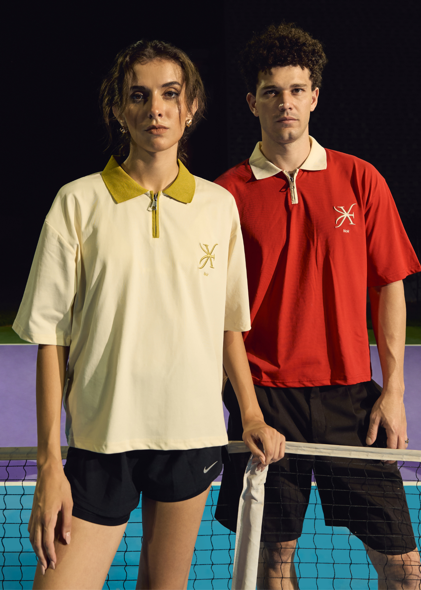LOVE ONE FIRST LOVES ONE SELF CORE ZIP POLO TEE [UNISEX]-IVORY WHITE