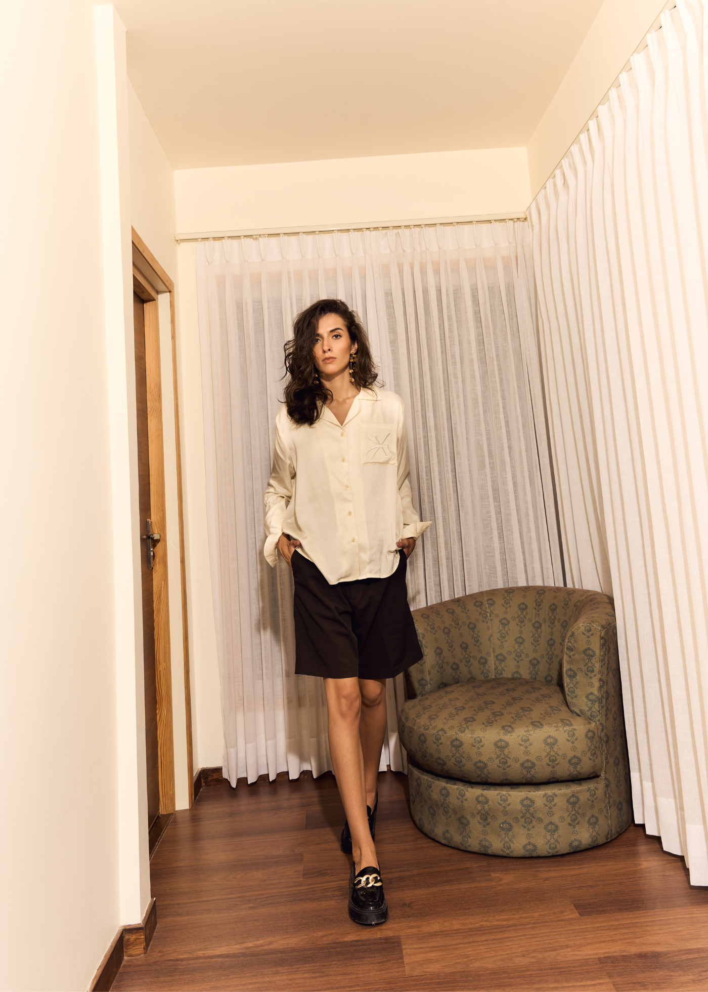 SERENE RELAXED SHIRT [WOMEN]-IVORY PEARL