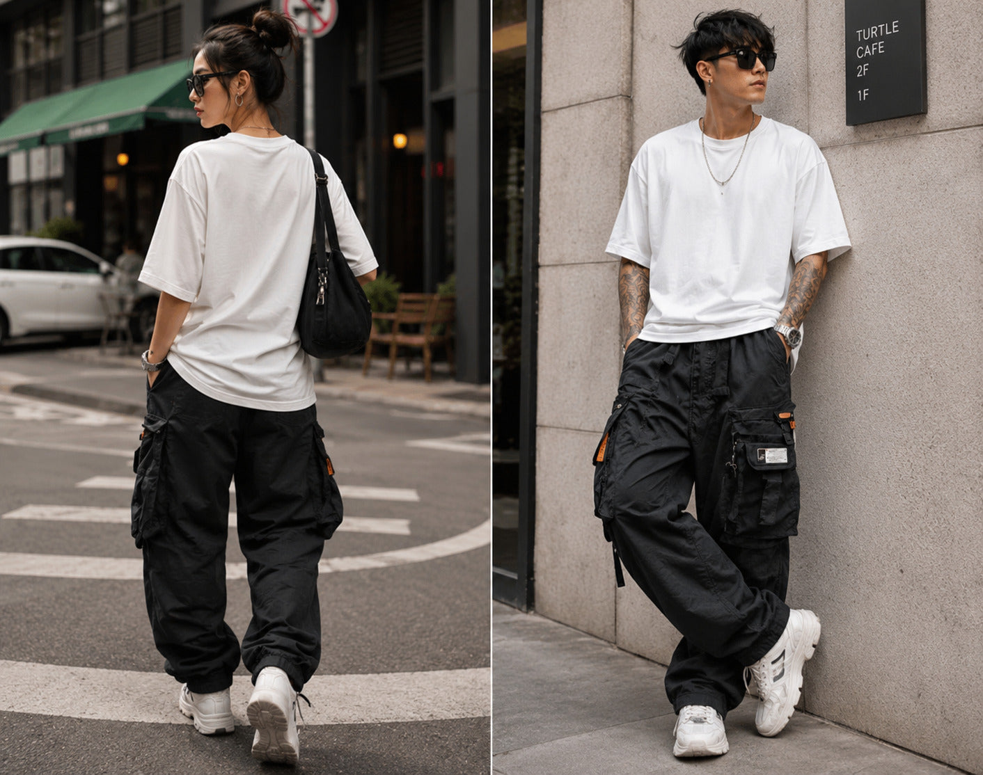 Noir Black Signature X Cargo Pants