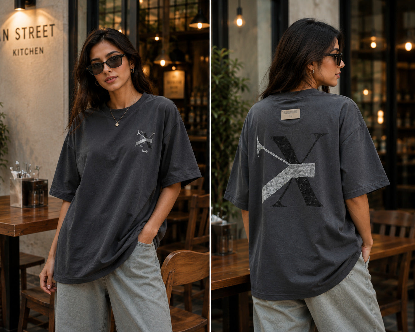 Noir X Signature Oversized Tee