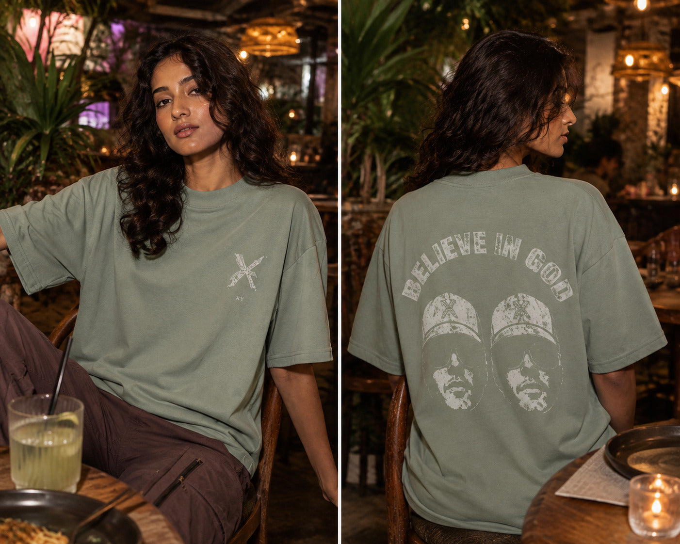 Noir Sage Believe In Good Oversized Tee