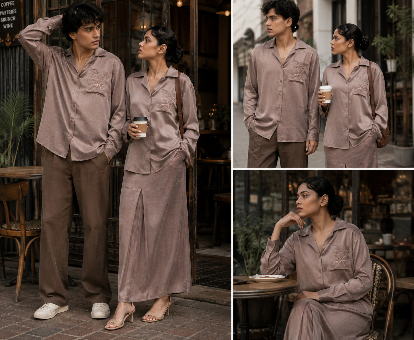 Noir Taupe Signature X Shirt