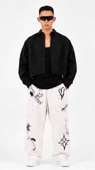 Noir Cropped Utility Shirt
