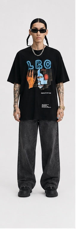 Noir Graphic Oversized Tee