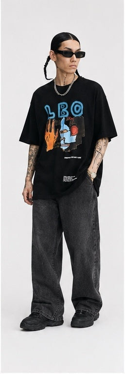 Noir Graphic Oversized Tee