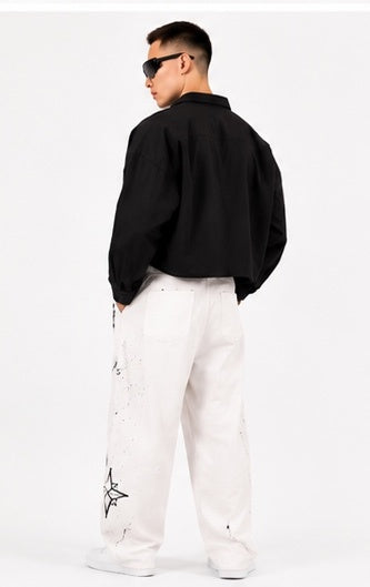 Noir Cropped Utility Shirt
