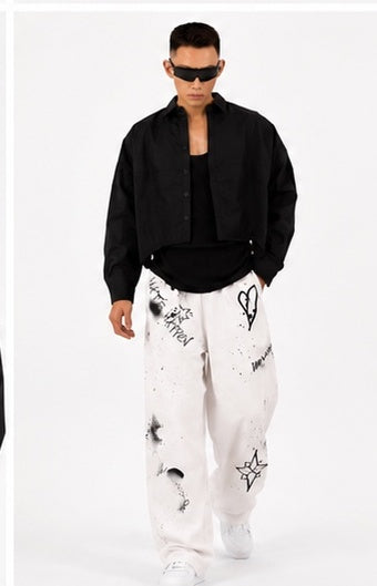 Noir Cropped Utility Shirt