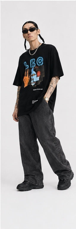Noir Graphic Oversized Tee