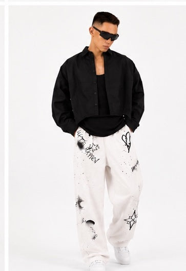 Noir Cropped Utility Shirt