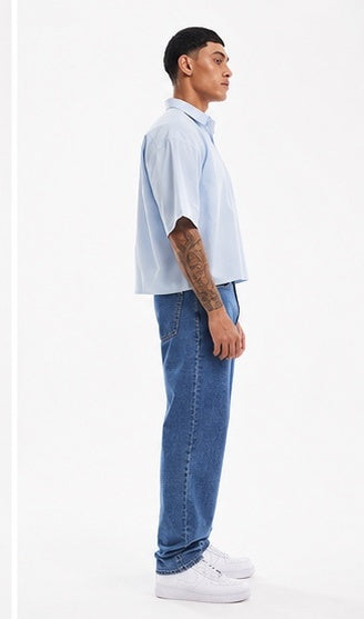 Noir Cropped Oxford Shirt