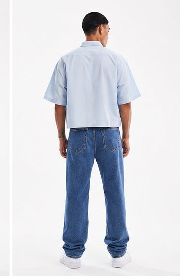 Noir Cropped Oxford Shirt