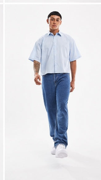 Noir Cropped Oxford Shirt