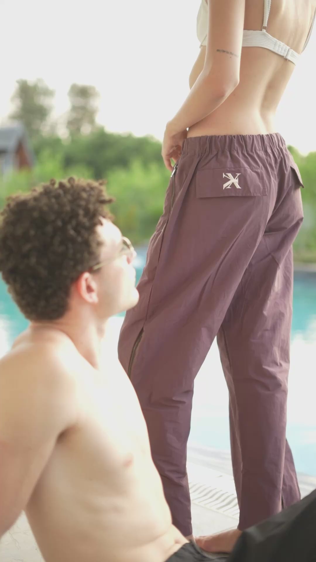 ZIPLINE WING PARACHUTE PANTS X CARGOS [UNISEX]-Plum – XY Noir