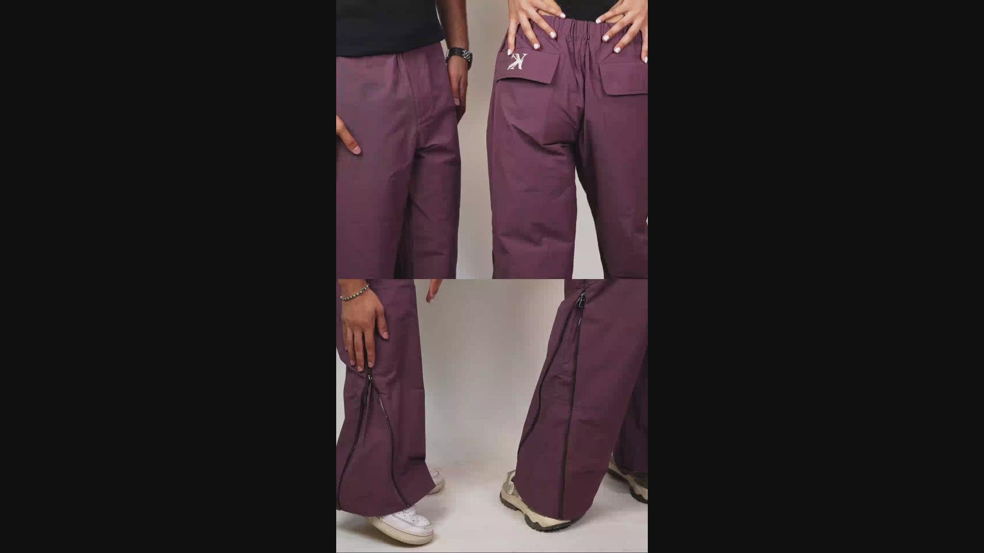 ZIPLINE WING PARACHUTE PANTS X CARGOS [UNISEX]-Plum – XY Noir