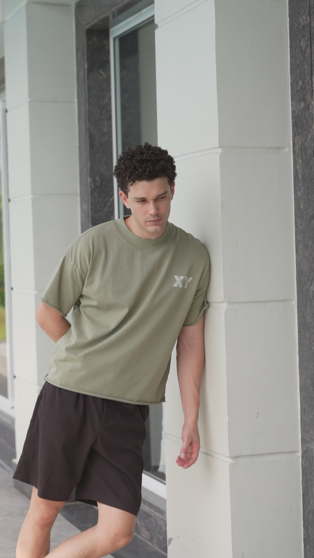 SEAMLESS BELIEVE IN GOD TEE [UNISEX] – SAGE GREEN